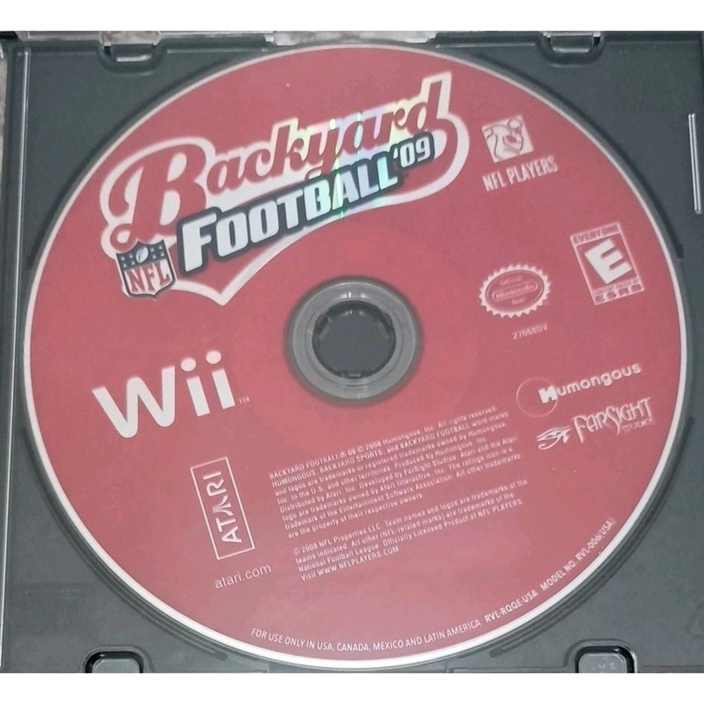 NFL Backyard Football '09 (Nintendo Wii, 2008) Disc Only